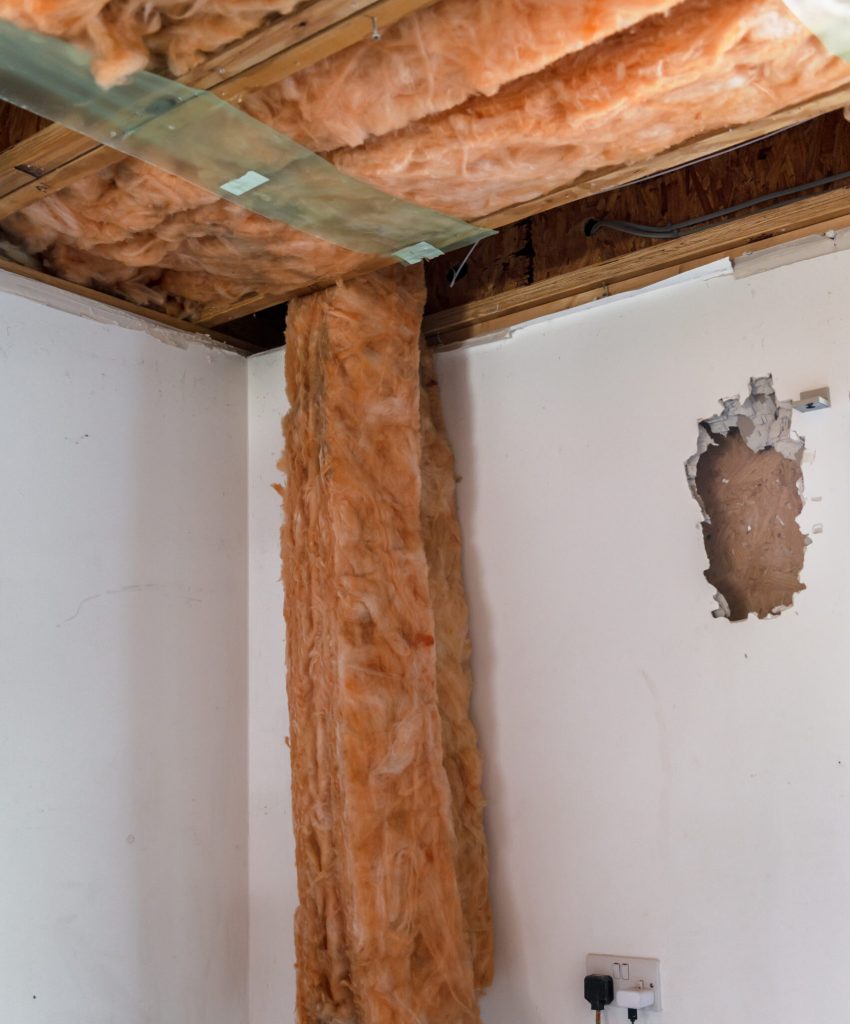 Deconstruction of room and garage Deconstruction of room and garage with removing walls. No ceiling and floor. Big renovation project, wall removal and opening